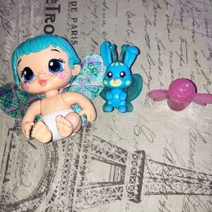 Baby alive tiny girl with bottle, bunny rabbits and bathtub